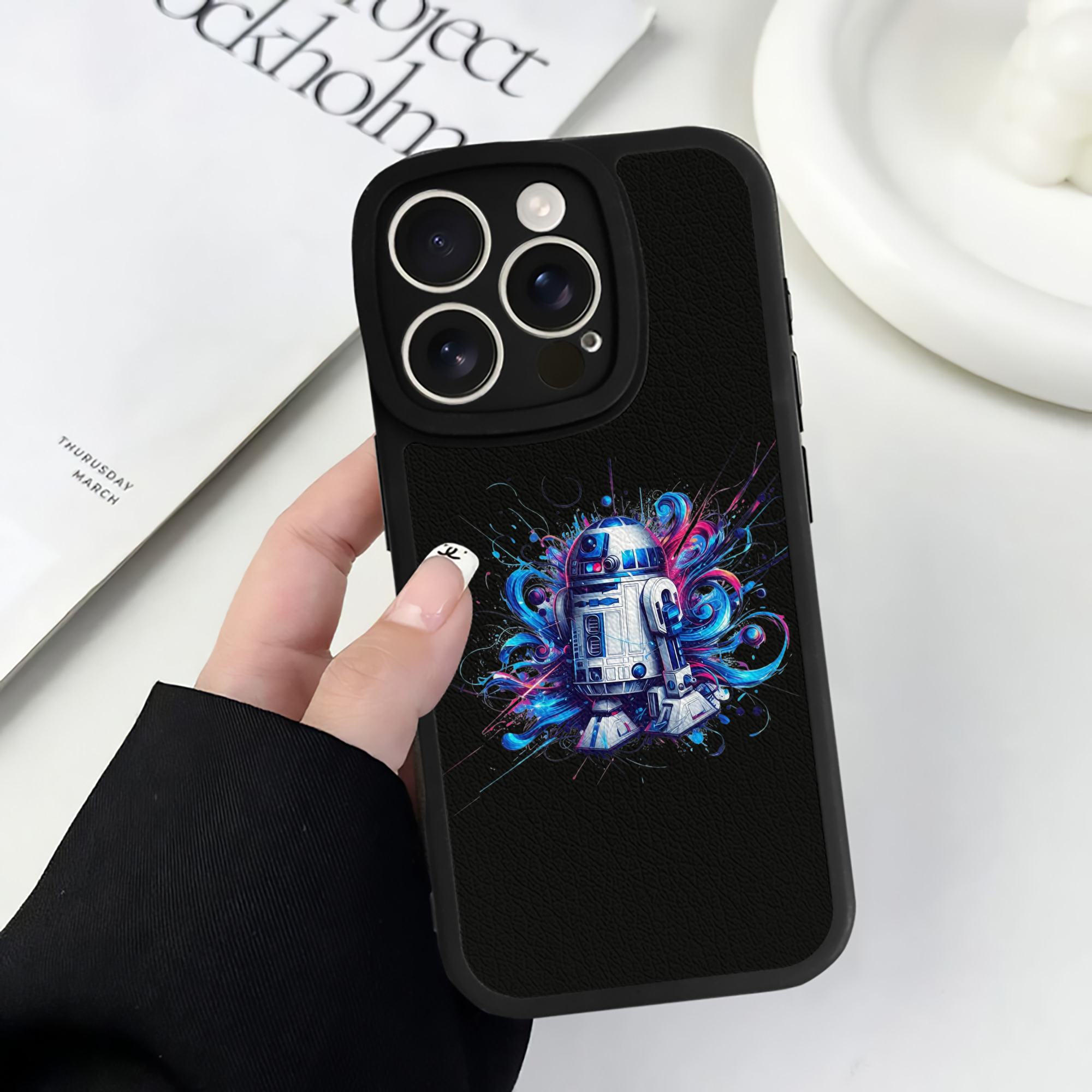 （画像用） スター・ウォーズ Star Wars 【iPhone 16シリーズ対応】シリコンスマホケース（レザー調） 材質：シリコン